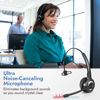 Picture of Leitner LH370 3-in-1 Wireless Office Headset with Mic - Computer, Telephone, and Cell Phone Headset - Single-Ear