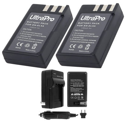 Picture of EN-EL9a Battery 2-Pack Bundle with Rapid Travel Charger and UltraPro Accessory Kit for Select Nikon Cameras Including D5000, D3000, D60, D40x, and D40