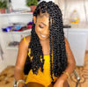 Picture of The BOHOBABE Pre-twisted Passion Twist Crochet Hair 24 Inch Pre-looped Long Crochet Passion Twist Braiding Hair 8 Packs Soft Bohemian Twists (1B)