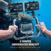 Picture of NEEWER Underwater Diving Rig for Action Camera, Aluminum Alloy Silver U Shaped Handgrip with 1/4" Screw, Cold Shoe, Compatible with GoPro Hero 11 10 9 8 7 Hero DJI Osmo Action 1 2 3, AC003