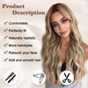 Picture of NAYOO Long Ombre Blonde Wavy Wig for Women 26 Inch Middle Part Curly Wavy Wig Natural Looking Synthetic Heat Resistant Fiber Wig for Daily Party Use (Ombre Blonde)