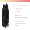 Picture of The BOHOBABE Pre-twisted Passion Twist Crochet Hair 14 Inch Short Pre-looped Crochet Passion Twist Braiding Hair 8 Packs (1B)