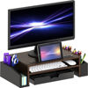 Picture of Simple Houseware Desk Monitor Stand Riser with Adjustable Organizer Tray, Espresso