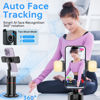 Picture of Auto Face Tracking Tripod with Rechargeable Fill Light with 6 Levels of Brightness, 360° Rotation Face Body Phone Camera Mount Gesture Control, Smart Shooting Holder for Vlog, Streaming, Video, Tiktok