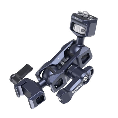 Picture of SmallRig Articulating Magic Arm with NATO Clamp and 1/4"-20 Screw (with Retractable Pins), 360 Degree Rotation, Max Load of 12 Ib Magic Arm for Field Monitor, Camera and Lights 3875