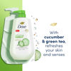 Picture of Dove Body Wash with Pump Refreshing Cucumber and Green Tea 3 Count Refreshes Skin Cleanser That Effectively Washes Away Bacteria While Nourishing Your Skin 30.6 oz