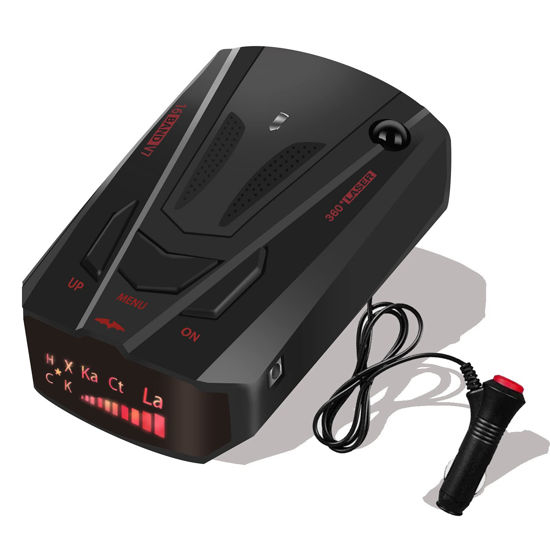 Picture of New Upgraded Car Radar Detector, Voice Alert Speed, Long Range 360 Degree Auto Detection for Cars, False Alarm Reduction, Real Time Vehicle Speed Alert System, Colour OLED Display2/13