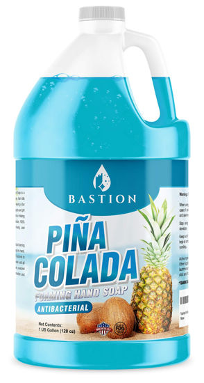 Picture of Bastion Foaming Antibacterial Hand Soap: Pina Colada Scented Refill 1 Gallon (128 oz) Bulk Hand Wash