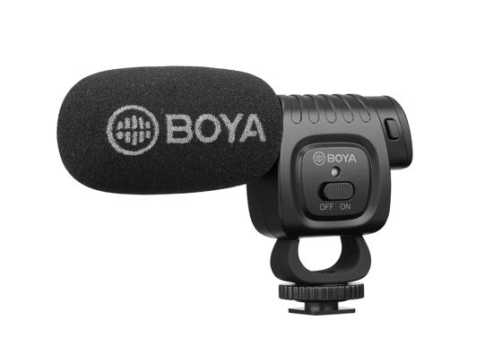 Picture of BOYA BY-BM3011 Compact Shotgun Microphone with Shock Mount for Cameras Camcorders Smartphones Laptops External Video Mic for Video Recording Interview YouTube Vlogging Cardioid Condenser Microphone