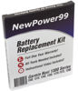 Picture of NewPower99 Battery Kit for Garmin Nuvi 1300 Series - 1300, 1350, 1370, 1375, 1390, 1340, 1310 with Tools, Video Instructions, Long Life Battery