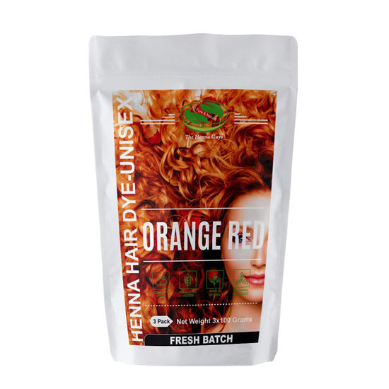 Picture of Henna Hair & Beard Dye - 100% Natural & Chemical Free - The Henna Guys (3 Pack, Red/Orange)