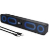 Picture of VOTNTUT Computer Speakers,Wired USB Desktop Speaker,Stereo USB Powered Mini Sound Bar Speaker for PC Tablets Desktop Laptop MP3 Mac Air/Pro((USB-C to USB Adapter Included) (RGB)