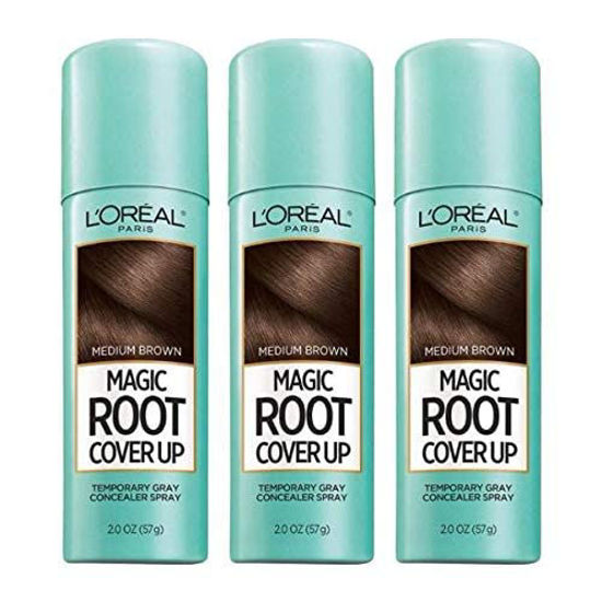 Picture of L'Oreal Paris Magic Root Cover Up Gray Concealer Spray Medium Brown 6 oz (3 pack)