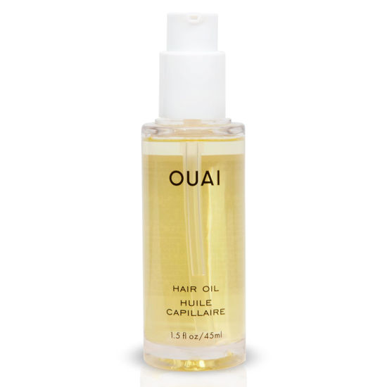 Picture of OUAI Hair Oil - Hair Heat Protectant Oil for Frizz Control - Adds Hair Shine and Smooths Split Ends - Color Safe Formula - Paraben, Phthalate and Sulfate Free (1.5 oz)