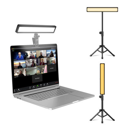 Picture of Video Conference Lighting with Tripod for Laptop&Computer -Webcam Light for Streaming-Zoom Lighting with 3 Dimmable Color & 10 Brightness Level for Self Broadcasting and Live Streaming