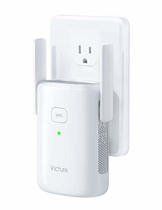 Picture of Victure 1200Mbps WiFi Booster for Home, WiFi Extender with Ethernet Port, 2.4G&5G Dual Band WiFi Repeater, WPS, Simple Setup, to Provide a Stable Network for Online Working