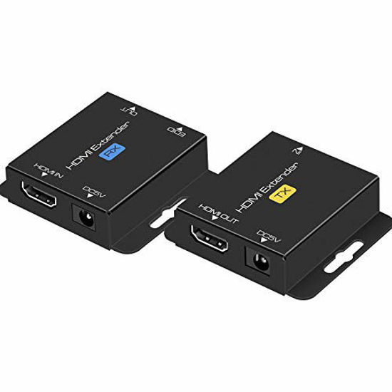 GetUSCart HDMI Extender 60M with Transmitter and Receiver RJ45 to