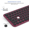 Picture of Wireless Keyboard and Mouse Combo, Jelly Comb 2.4GHz Ultra Thin Ergonomic Keyboard Mouse Combo Set with Round Keys for Windows, Laptop, PC, Desktop, Computer and Notebook (Wine Red & Black)