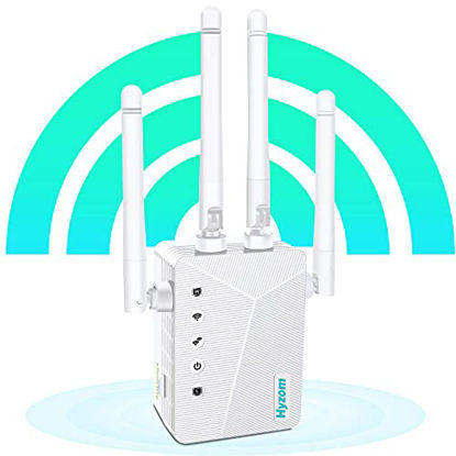 Picture of Hyzom WiFi Extender Internet Booster up to 3000sq.ft, Long Range Wireless Repeater WiFi Signal Booster with Ethernet Port - 1-Key Setup, 5 Working Modes