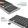 Picture of Wireless Bluetooth Keyboard, Jelly Comb K050 Ultra-thin Bluetooth Rechargeable Keyboard Compact Design for Macbook Windows PC Laptop Android iOS Tablet (iPad/Surface pro/Samsung Tab)-Black and Silver