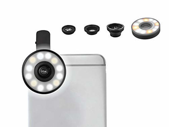 Picture of Bower Smart Photography Universal 4 Piece LED Lens Kit - Fisheye, Macro, Wide-Angle & LED Lights for Smartphones