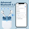 Picture of Lanteso P2 Wireless Earbuds Bluetooth Earbuds Wireless Charging Bluetooth Headphones Touch Control Clear Stereo Bluetooth Earphones Fast Charging in-Ear Headset Built-in Mic for Music and Call(White)