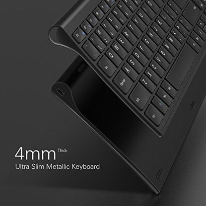 Picture of Wireless Keyboard Mouse, Jelly Comb 2.4GHz Ultra Slim Compact Full Size Rechargeable Wireless Keyboard and Mouse Combo for Laptop, Notebook, PC, Desktop, Computer, Windows OS - Black