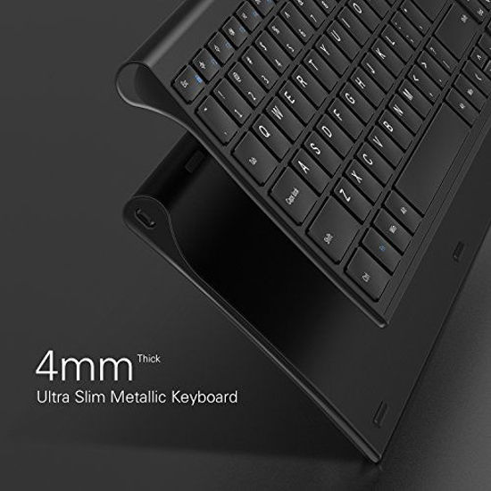 Picture of Wireless Keyboard Mouse, Jelly Comb 2.4GHz Ultra Slim Compact Full Size Rechargeable Wireless Keyboard and Mouse Combo for Laptop, Notebook, PC, Desktop, Computer, Windows OS - Black