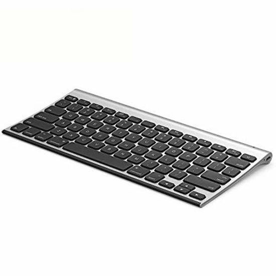 Picture of Rechargeable Bluetooth Keyboard for MacOS, Jelly Comb 009E Compact Wireless Keyboard Compatible for MacBook, MacBook Air, MacBook Pro, iMac, and iMac Pro (Black Silver)