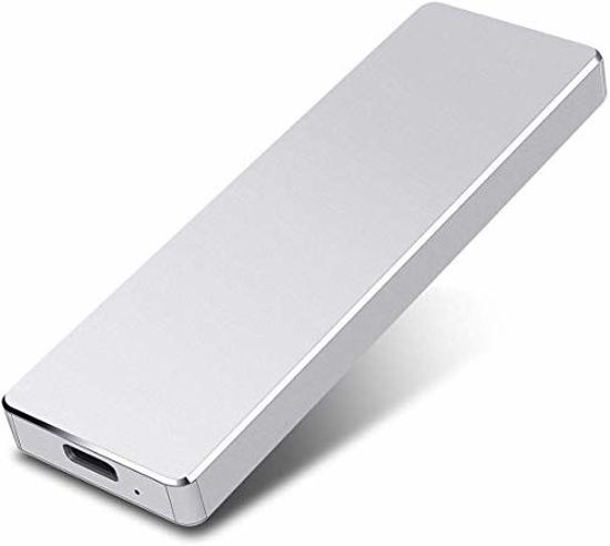 Picture of External Hard Drive 1TB 2TB, Ultra Slim Portable Hard Drive External USB 3.1 Type-C HDD Storage Compatible for Mac, PC, Desktop, Laptop, Xbox One 2TB-Silver (2TB-YOP-A1)