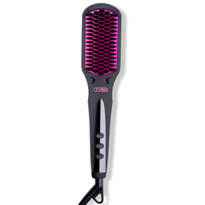 Picture of Hair Straightener Brush, TYMO One-Step Straightening Brush with 10M Negative Ions, Anti-Frizz Ceramic Hot Brush to Smooth Hair, 16 Temps with LCD Display, Anti-Scald Design Safety & Easy for All Ages