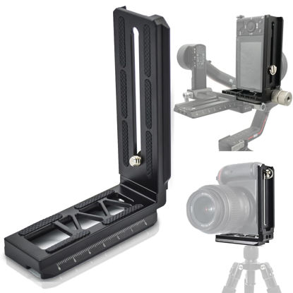 Picture of HAFOKO Aluminum RS2 RS3 L Bracket Vertical Horizontal Switching Camera Quick Release Tripod Plate for DJI Ronin RS2 RSC2 RS3 RS 3 Pro Gimbal Stabilizer Camera Tripod Monopod