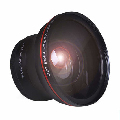 Picture of Tectra 58MM 0.43x Professional HD Wide Angle Lens (Macro Portion) for Canon EOS 70D 77D 80D 1100D 700D 650D 600D 550D 300D 100D and Canon Rebel T7 T7i T6i T6s T6 SL2 SL3 DSLR Cameras