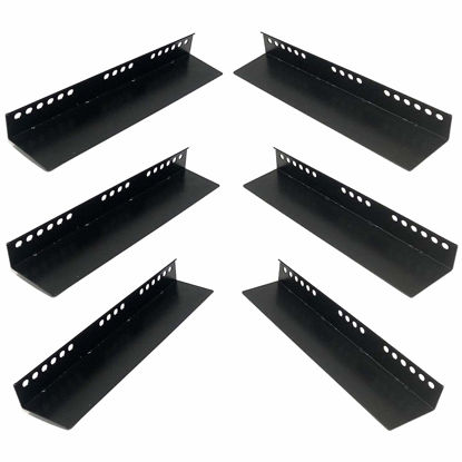 Picture of Aeons Rack Mount Supporting Server Shelf Rails L-Shape 11-inch depth for 18" Rack Cabinet, 3-Pair (6 pcs) Black