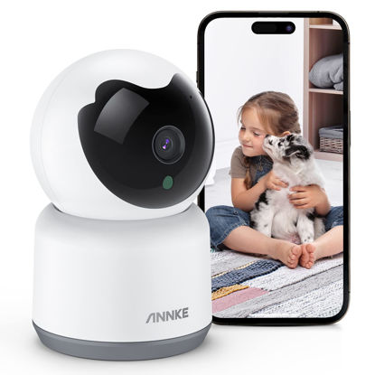 Picture of ANNKE Crater 2-2K WiFi Pan Tilt Smart Security Camera, Upgraded 3MP Baby/Pet Monitor, Indoor Camera 360-degree with Two-Way Audio, Human Motion Detection, Cloud & SD Card Storage, Works with Alexa