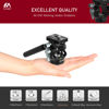 Picture of Lightweight Mini Fluid Video Tripod Head, EVUMO 360° Panoramic Compact Camera Video Head for Tripod DSLR Camcorder Telescope, with Quick Release Plates & Detachable Handle, Max Load 8.8lbs/4.0kg