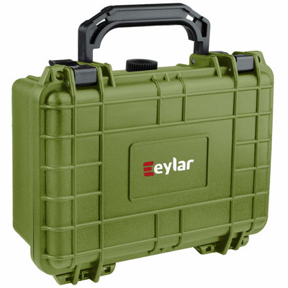 Picture of Eylar Protective Gear and Camera Hard Case Water & Shock Proof w/Foam TSA Approved 8.12 inch 6.56 inch 3.56 inch (OD Green)