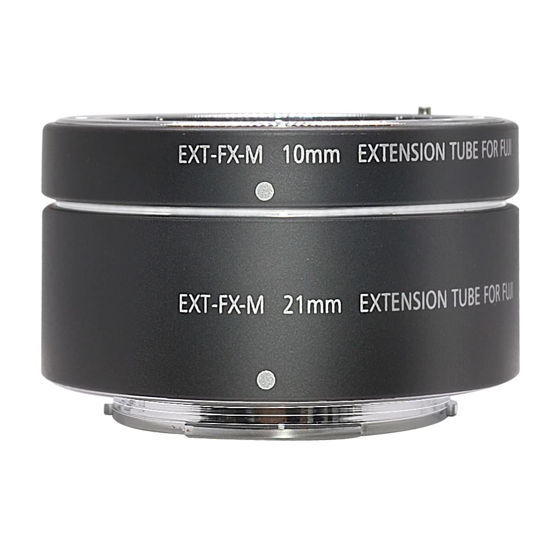 Picture of mcoplus FX-M 10mm+21mm Metal AutoFocus Macro Extension Tube Set for Fujifilm Fuji X-Mount X-T1 X-T2,X-Pro1 X-Pro2 X-T10, X-T20,X-T3,X-T30, XT1,X-T100 X-H1 X-A5 X-A3 X-A2 X-A10 X-E3 X-E2 X-E2S X-M1