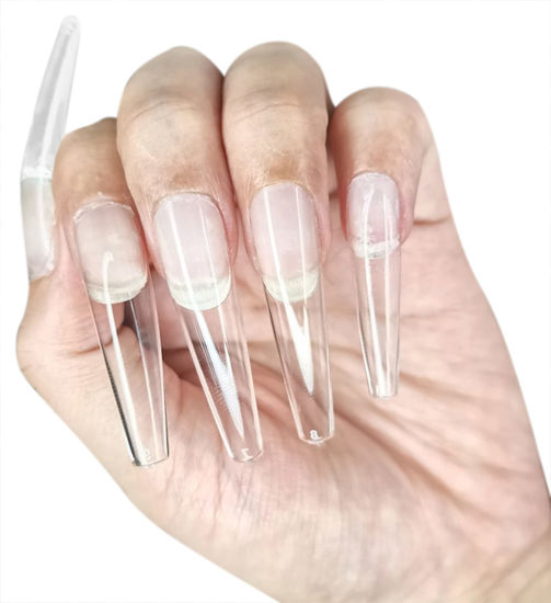 Picture of Allkem XXL Ballerina 360 Pcs | Clear Soft Gel Nail Tips | 12 Sizes Extra Extra Long Full Cover Nails