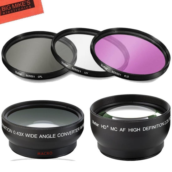 Picture of Deluxe Lens Kit for Canon Rebel T3, T3i, T5, T5i, T6, T6i, T7i, EOS 80D, EOS 77D Cameras with Canon EF-S 18-55mm IS II STM Lens - Includes: 58mm filter Set + 58mm Wide Angle Lens + 58mm Telephoto Lens