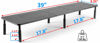 Picture of Husky Mounts Large Dual Monitor Stand Riser, Adjustable Legs, 39" x 9.25" x 5.5" Max Height, Matte Black Steel