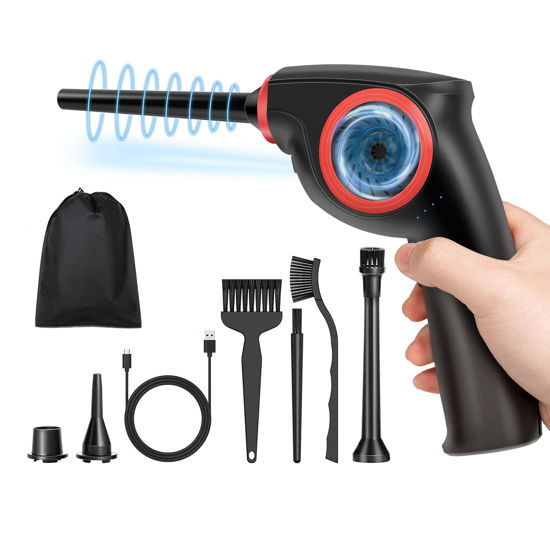 Electric Compressed Air Dusters - Portable Rechargeable Electric Air Duster  For Computer Duster - Electronics Cleaning Air Blower - Electric Duster Air  Can Dust Blower Electronic Duster Compressed Air 