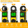 Picture of Light Meter Handheld Ambient Temperature Measures1-400,000 Lux/FC with 270° Rotatable Detector for All Visible Light, Industrial, Household, Plants and Photography - Calibration Certificate RQ-881D