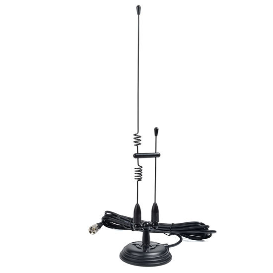 Picture of HYS Amateur Dual-Band VHF & UHF Magnet Base Antenna for 2m/70cm Motorola Mobile Ham Radios & Repeaters with 3.5inchs Magnetic Mount, W/13ft RG58 Cable PL-259 UHF Male Mag Mount (Black)