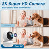 Picture of Indoor Security Camera, 2K HD Pan/Tilt Pet Camera for Baby Monitor, 5G & 2.4G Wireless WiFi Home Security Camera for Dog/Nanny, Night Vision, Siren, Compatible with Alexa (64G SD Card)