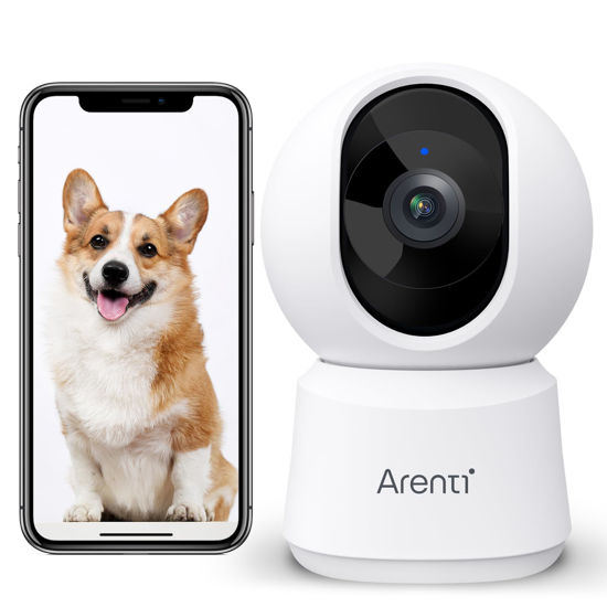 Picture of LAXIHUB for Arenti Pet Dog Camera, 2K Indoor Security Camera, Pan/Tilt 2.4GHz WiFi Camera with Super IR Night Vision, Motion Detection & 2-Way Audio, Compatible with Alexa & Google Assistant