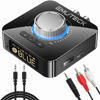 Picture of EMUTECK Bluetooth 5.0 Audio Adapter, 5-in-1 Wireless Transmitter Receiver for Car TV CD PC Home Stereo, USB to AUX 3.5mm RCA Receiver, Micro SD Card MP3 Player Transmitter for Headphones Speaker