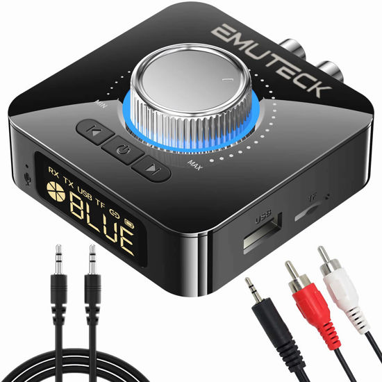  Bluetooth Transmitter Receiver Wireless Adapter: 3.5mm Aux Jack  Stereo Audio Input Output - for TV Car Headphone Speakers iPhone PC :  Electronics