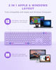 Picture of Purple Keyboard and Mouse Wireless, PEIOUS Cute Wireless Keyboard and Mouse with USB and Type C Receiver, Full Size Cordless Purple Wireless Keyboard for Mac and Windows, Laptop, PC (Purple)