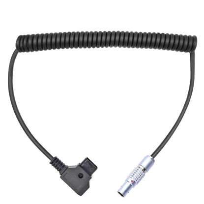 Picture of LYSRIA D-TAP to LEMO-Type 2 Pin Male Power Coiled Cable Suitable for Anton Bauer Teradek Bond Z Cam ARRI RED DJI TILTA Paralinx Preston Transvideo Offhollywood Switronix Panasonic 59inch